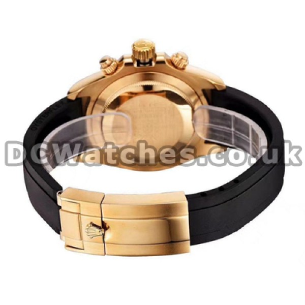 Gold Dials Male 40MM UK Swiss Movement Replica Rolex Daytona Automatic Watches