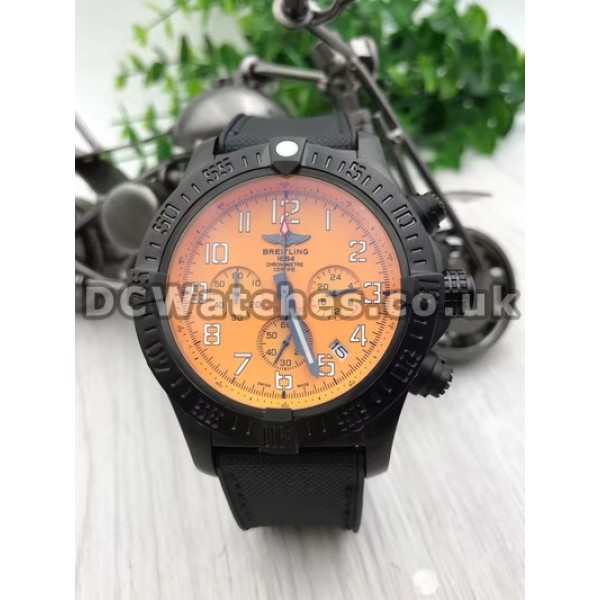 Chic 47MM Yellow Dials Replica Breitling Super Avenger Quartz Watches