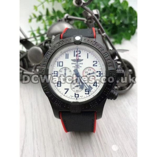 New Quartz Male Breitling Super Avenger Fake 47MM White Dials Watches