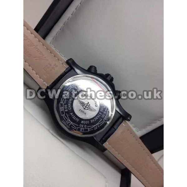 Clear 47MM Male Fake Breitling Super Avenger White Dials Quartz Watches