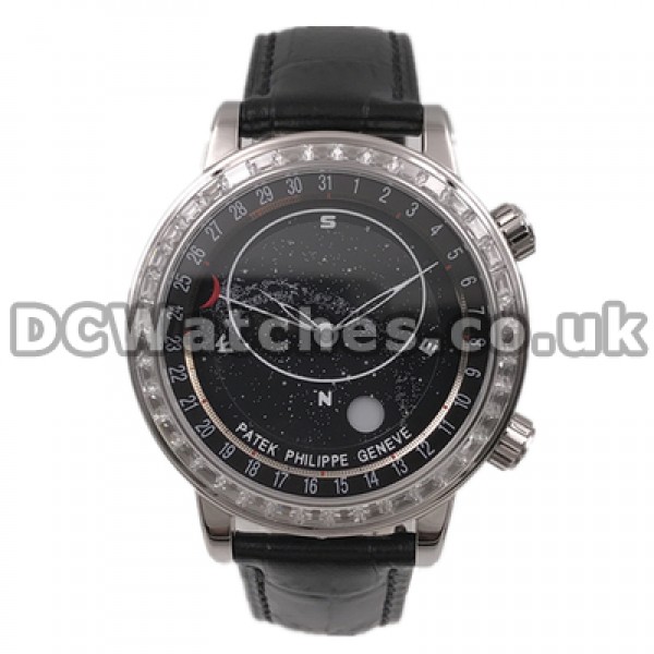 Glorious Male Automatic Fake Patek Philippe Complicated 44MM Watches Set Auger