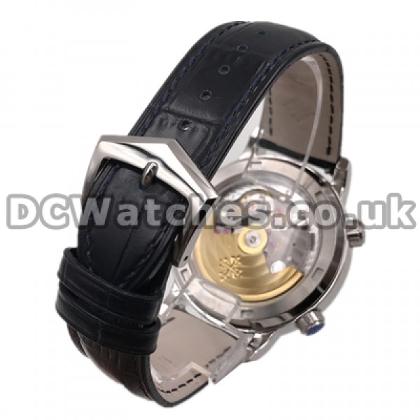 Luxury Blue Dials 44MM Replica Patek Philippe Complicated Automatic Watches